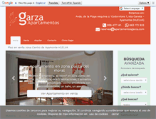 Tablet Screenshot of apartamentosgarza.com